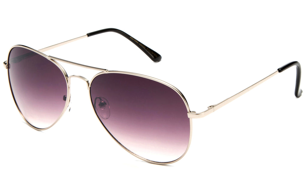 metal aviator sunglasses UV400 silver