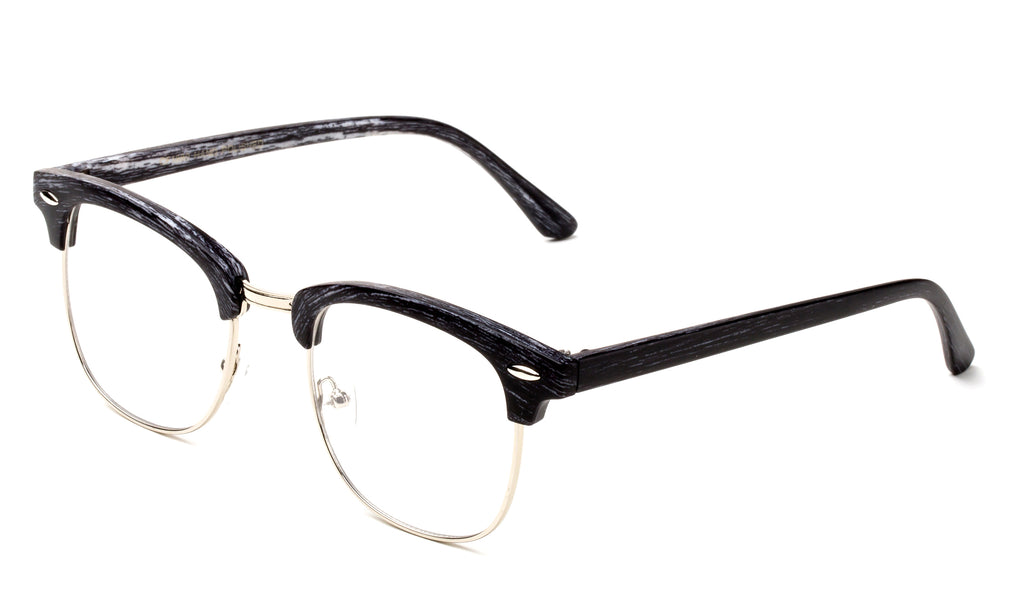 Newbee Fashion-Vintage Classic Half Frame Slim Frame Clear Lens Glasses Non Prescription Glasses Frame Men & Women