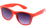 Classic Horned Rim Speckled Orange Frame with UV Protected Gradient Lens Sunglasses.