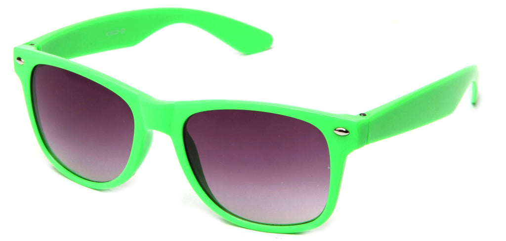 Classic Horned Rim Green Frame Gradient Lens Sunglasses