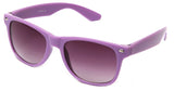 Classic Horned Rim Light Purple Frame Gradient Lens Sunglasses