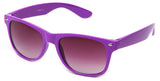 Classic Horned Rim Lavender Frame Gradient Lens Sunglasses