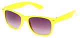 Classic Horned Rim Yellow Frame Gradient Lens Sunglasses