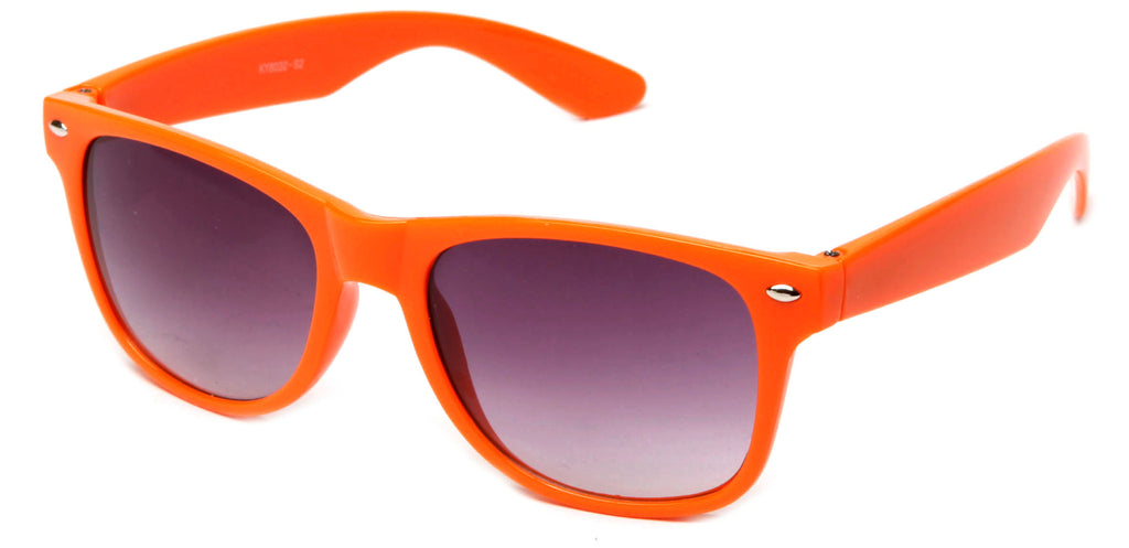 Classic Horned Rim Orange Frame Gradient Lens Sunglasses