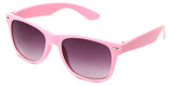 Classic Horned Rim Pink Frame Gradient Lens Sunglasses