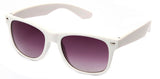 Classic Horned Rim White Frame Gradient Lens Sunglasses 