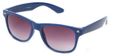 Classic Horned Rim Dark Blue Frame Gradient Lens Sunglasses 