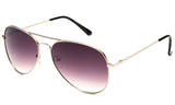 metal aviator sunglasses UV400 silver