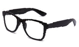 black retro 8 bit glasses