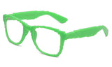green retro 8 bit glasses