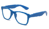blue glasses 8 bit clear frames