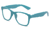 teal glasses 8 bit clear frames