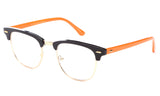 Newbee Fashion-Vintage Classic Half Frame Slim Frame Clear Lens Glasses Non Prescription Glasses Frame Men & Women