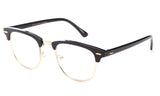 Newbee Fashion-Vintage Classic Half Frame Slim Frame Clear Lens Glasses Non Prescription Glasses Frame Men & Women