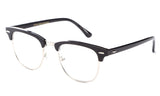 Newbee Fashion-Vintage Classic Half Frame Slim Frame Clear Lens Glasses Non Prescription Glasses Frame Men & Women