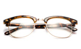 Newbee Fashion-Vintage Classic Half Frame Slim Frame Clear Lens Glasses Non Prescription Glasses Frame Men & Women