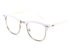 Newbee Fashion-Vintage Classic Half Frame Slim Frame Clear Lens Glasses Non Prescription Glasses Frame Men & Women