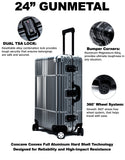 24" Aluminum Luggage (Gunmetal)