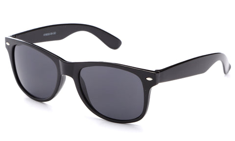 Black Horned Rim Sunglasses Smoke UV400