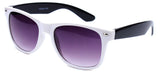 horned rim two tone white black sunglasses gradient 