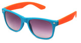 horned rim two tone light blue orange gradient miami