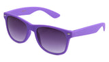 purple rubber frame horned rim gradient sunglasses 