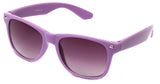 Classic Horned Rim Light Purple Frame Gradient Lens Sunglasses 