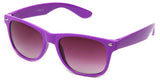 Classic Horned Rim Lavender Frame Gradient Lens Sunglasses 