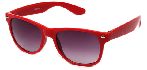 Classic Horned Rim Red Frame Gradient Lens Sunglasses 