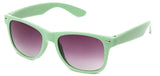 Classic Horned Rim Tea Green Frame Gradient Lens Sunglasses