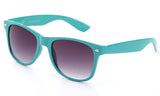 Classic Horned Rim Teal 2 Frame Gradient Lens Sunglasses 