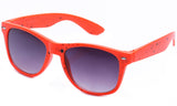 Classic Horned Rim Speckled Orange Frame with UV Protected Gradient Lens Sunglasses.