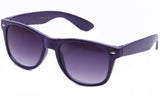 Classic Horned Rim Speckled Purple Frame with UV Protected Gradient Lens Sunglasses.