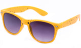 Classic Horned Rim Speckled Yellow Frame with UV Protected Gradient Lens Sunglasses.