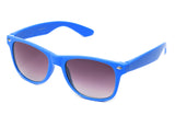 Classic Horned Rim Blue Frame Gradient Lens Sunglasses 