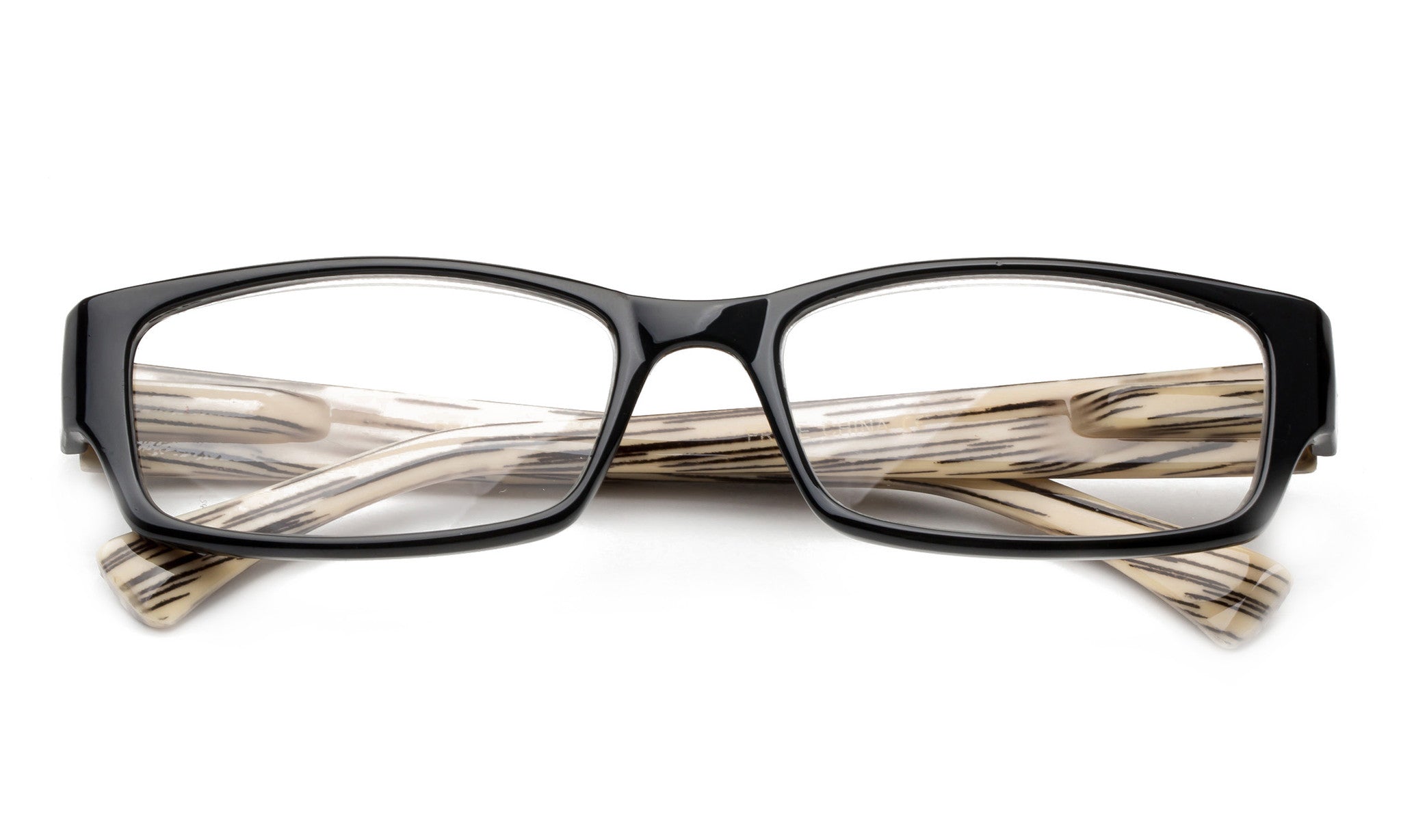 Newbee Fashion Clear Lens Glasses - Unisex Squared Spring Hinge Frames With UV400 Protection - View #2