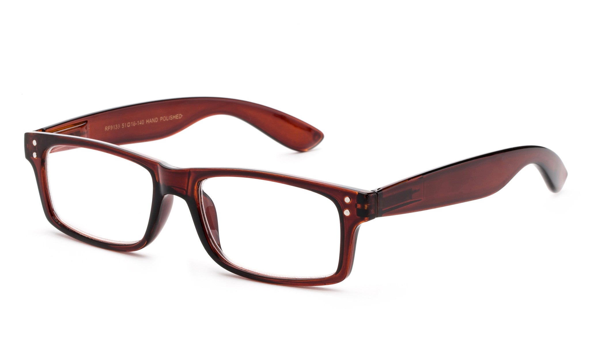 Newbee Fashion Clear Lens Glasses - Unisex Squared Spring Hinge Frames With UV400 Protection - View #8