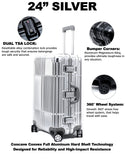 24" Aluminum Luggage (Silver)