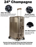 24" Aluminum Luggage (Champagne)
