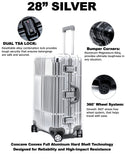 28" Aluminum Luggage (Silver)